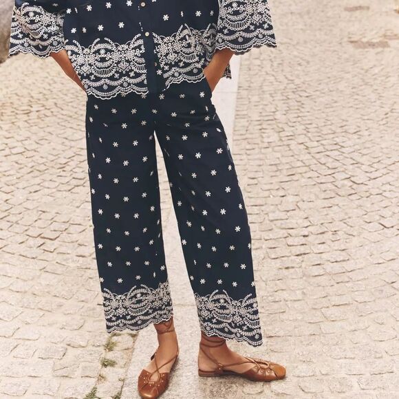 ZARA EMBROIDERED CULOTTES - Picture 5 of 8